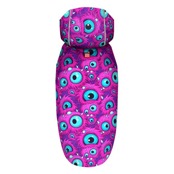 Дощовик-накидка з капюшоном для собак WAUDOG Clothes, малюнок "Око монстра", XL, А 55-61 см, B 68-80 см, С | Зображення 2