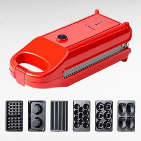 Мультимейкер с антипригарным покрытием 6в1 700 Вт Sokany SK-BBQ-836 Красный