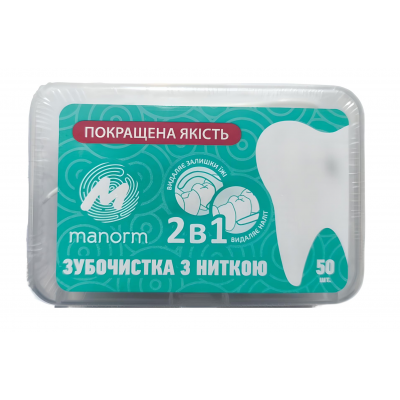 Зубочистка з освіжаючою ниткою 50 шт.ТМ "Манорм"