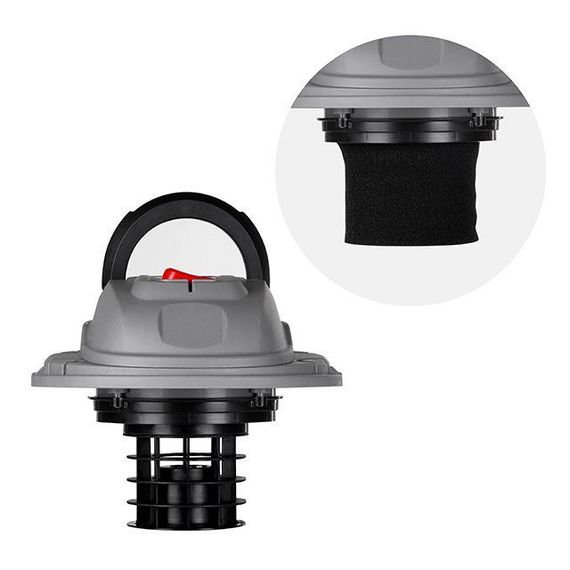 Пилосос будівельний, 1,0 кВт, >17 кПа, бак 15 л пластик, шланг 1,5 м INTERTOOL DT-1015 | Зображення 6