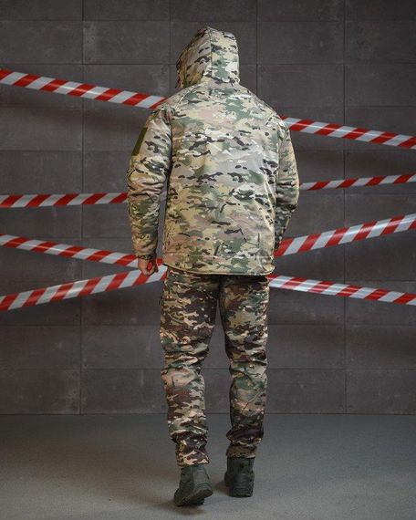 Зимний тактический костюм 3в1 мультикам военный комплект одежды для зимы армейская форма на флисе софтшел | Зображення 3