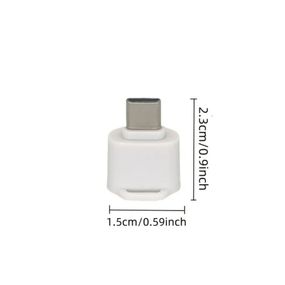 Компактний, високошвидкісний кардрідер Type-C → MicroSD/TF. Білий