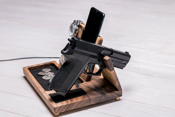 Органайзер для пістолета, телефона та годинника «Police» на подарунок чоловікові | Зображення 8