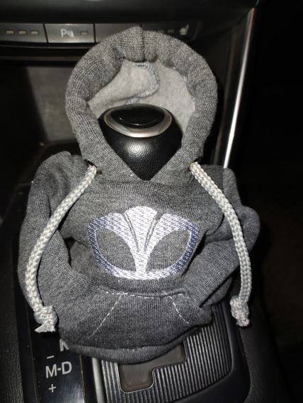 Чехол кофта Худи аксессуар на КПП Car Hoodie део Daewoo серый  подарок автомобилисту 10070