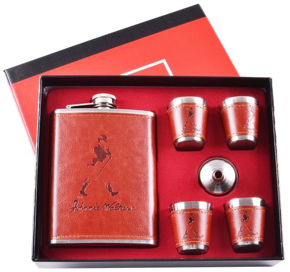 Подарочный набор 6в1 фляга, рюмки, лейка "Johnnie Walker" TZ-2 | Зображення 2
