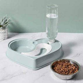 Кормушка с поилкой для домашних животных DOG & Cat bowl | Посуда для собак и кошек