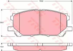 Колодки гальмівні дискові LEXUS RX 300, TRW (GDB3338)