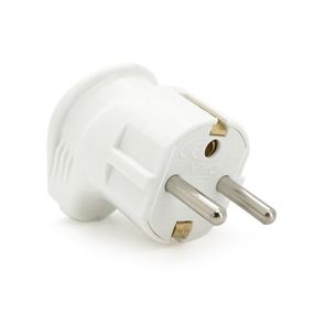 Вилка VIKO Євро кутова із заземленням. 16А 260V, White. ПВХ