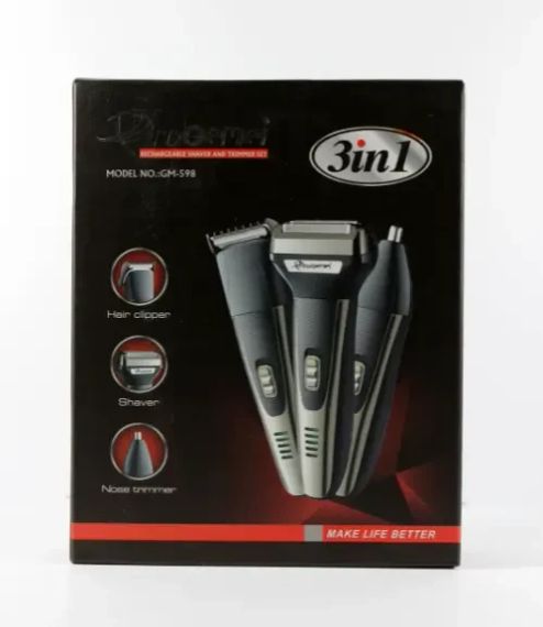 Машинка для стрижки триммер бритва Gemei GM-598 3 в 1