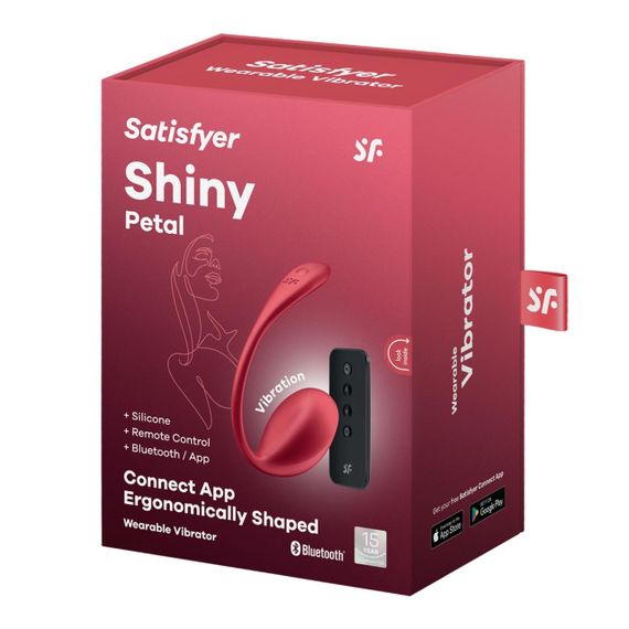 Вібратор у трусики Satisfyer Ribbed Petal із застосунком і пультом, червоний sexstyle | Зображення 4