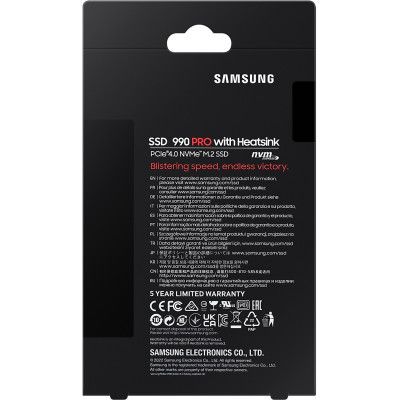 Накопитель SSD M.2 2280 1TB 990 PRO with Heatsink Samsung (MZ-V9P1T0CW) | Зображення 4