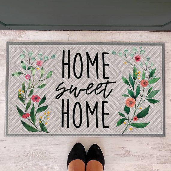 Килимок придверний з принтом Home sweet home (KOV_20S032)
