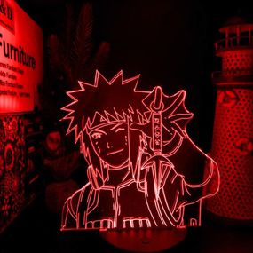 Акриловий світильник-нічник Minato Namikaze Naruto червоний tty-n002167