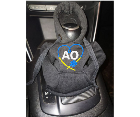Чохол кофта Худі аксесуар на КПП  Car Hoodie КО закарпатська чорний подарунок автомобілісту  10070