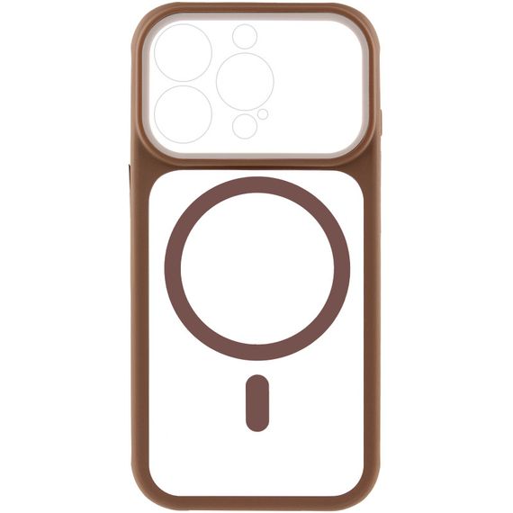 Чохол TPU+PC GETMAN Moon Clear with MagSafe для Apple iPhone 15 Pro Max (6.7") Brown | Зображення 1