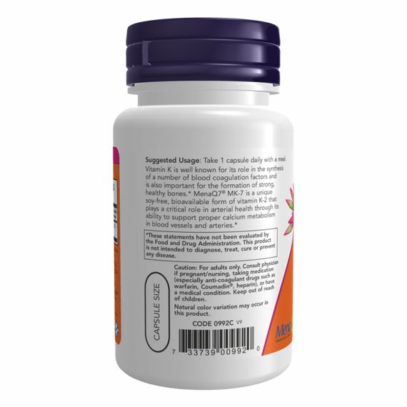Vitamin K-2 (MK7) 100 mcg - 120 vcaps | Зображення 2