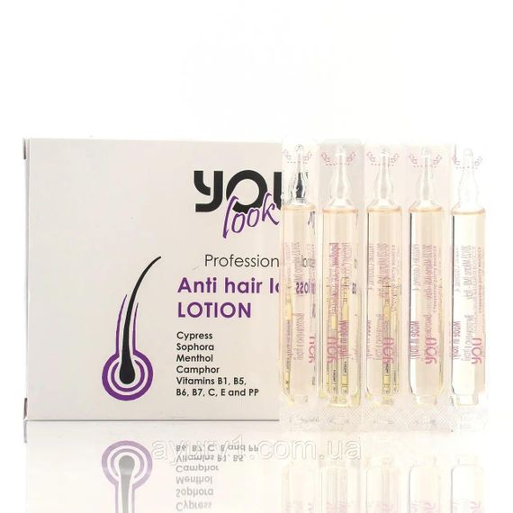 Лосьон You Look Professional Anti Hair Loss Lotion против выпадения волос в ампулах 10х10 мл | Зображення 3
