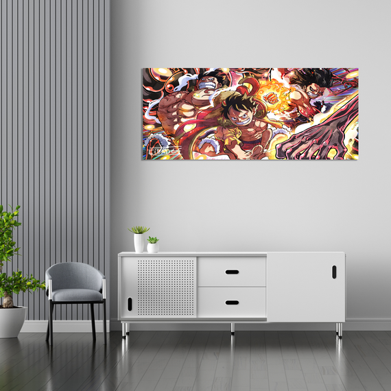 Плакат-постер з принтом Кавун One Piece Ван-Піс Luffy Луффі Гому Гому але Мі ПЛ000697(А3+)