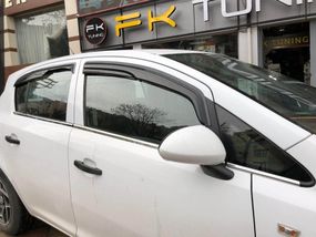 Зовнішня окантовка вікон (4 шт, нерж) Carmos - Турецька сталь для Opel Corsa D 2007-2014 рр