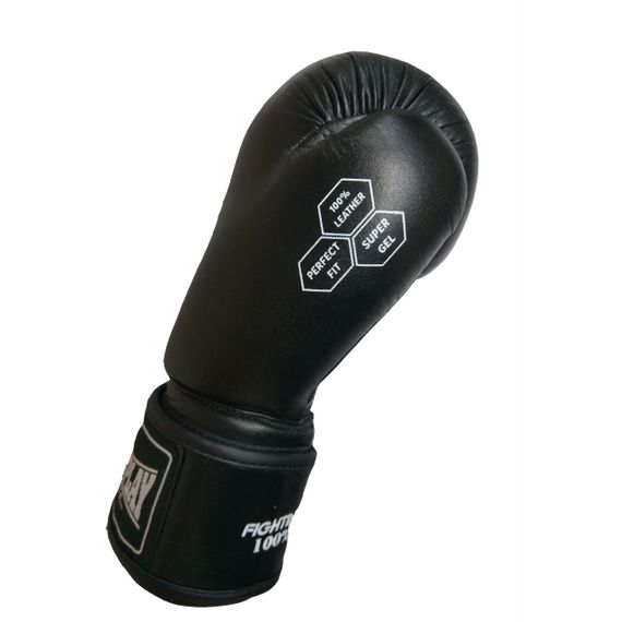 Боксерські рукавиці PowerPlay 3088 Impulse Чорні (натуральна шкіра) 16 унцій | Зображення 1