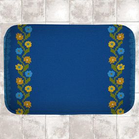 Килимок для ванної Синя крайка 58х38 см (VAN_24F056)