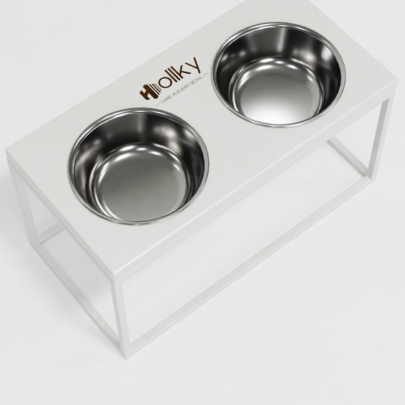 Миски на подставке для средних и больших собак Hollky Base L (2 × 0,95 л) BL-422120-WHWH | Зображення 5