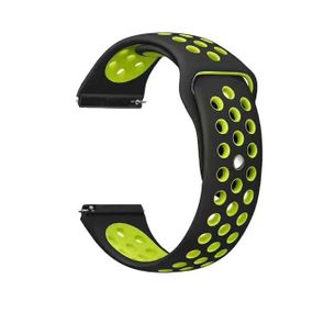 Спортивний ремінець Primolux Perfor Sport з перфорацією для годинника Huawei Watch GT2/GT Active 46mm - Black&Green