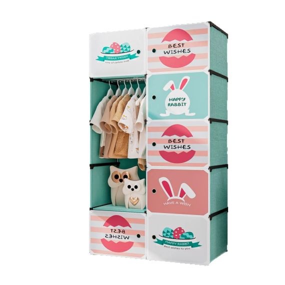 Детский шкаф мини-компактный-портативный-модульный 4 полки Closet AND LY-1047 | Зображення 5
