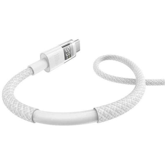 Дата кабель Baseus Display 2 USB to Type-C 100W (1m) (P10382701) Moon White | Зображення 2