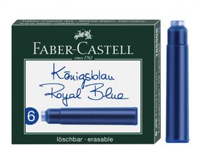 Картриджи Faber-Castell 6шт Интернациональные короткие, синий