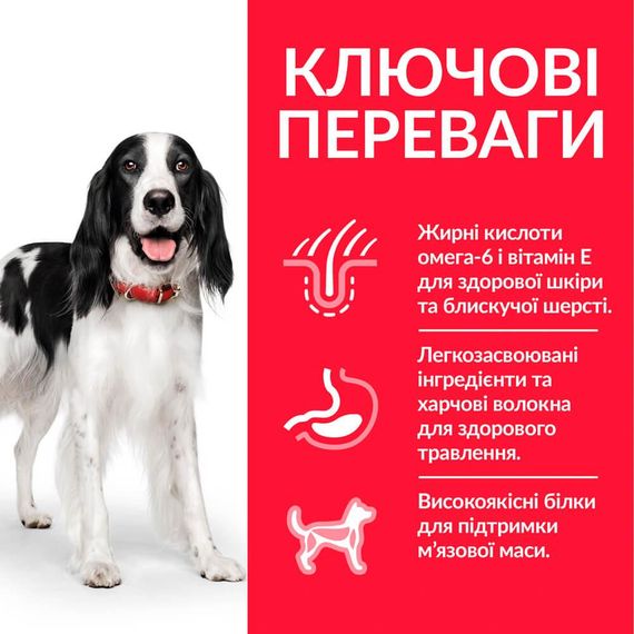 Сухой корм Hill's Science Plan для взрослых собак средних пород с курицей 14 кг | Зображення 2