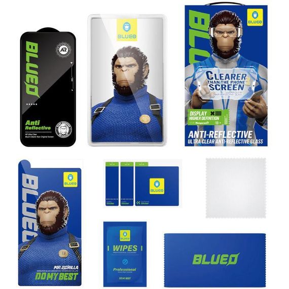 Захисне 2.5D скло Blueo AR Anti-Reflective HD для Apple iPhone 17 Pro Max / 16 Pro Max (6.9") Чорний | Зображення 3