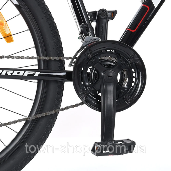 Велосипед "EVEREST" PROF1 G275EVEREST A275.127,5 д.  Алюм.рама 19", SHIMANO 21SP, алюм.DB, CS TZ500, черный | Зображення 6