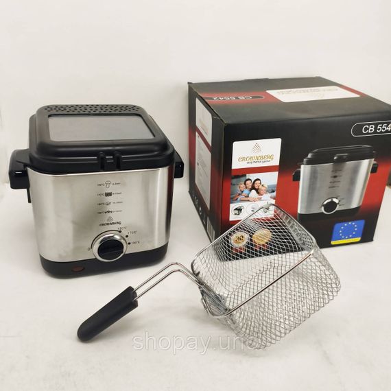Фритюрница для дома на 1.5л Crownberg CB-5542 1200Вт | Зображення 2
