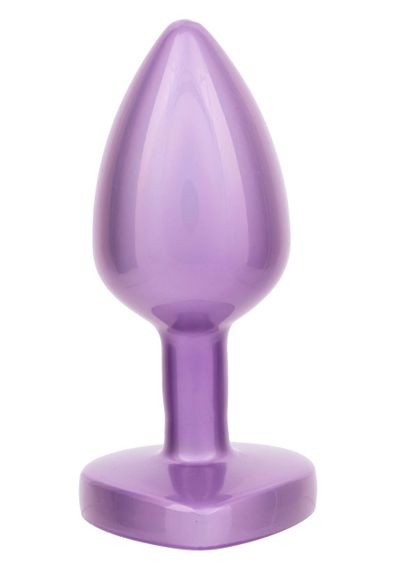 Анальная пробка CalExotics Diamond Heart Plug Small, фіолетова, 5,7 × 3,2 см Sex Aura | Зображення 3