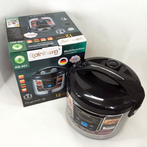 Мультиварка 5 л, Електронні мультиварки рисоварки, Потужна побутова мультиварка для дому VJ-37 | Зображення 1