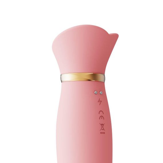 Пульсатор-вібратор із вакуумною стимуляцією клітора Zalo - ROSE Thruster Strawberry Pink Sex Aura | Зображення 2