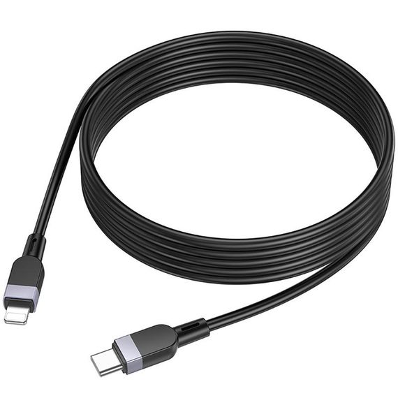 Дата кабель Hoco X109 Energy silicone Type-C to Lightning (3m) Black | Зображення 4