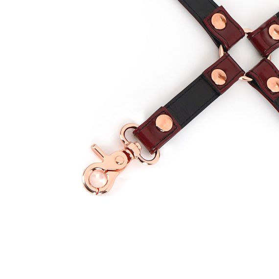 Шкіряна хрестовина Liebe Seele Wine Red Hogtie Бордова One Size | Зображення 3