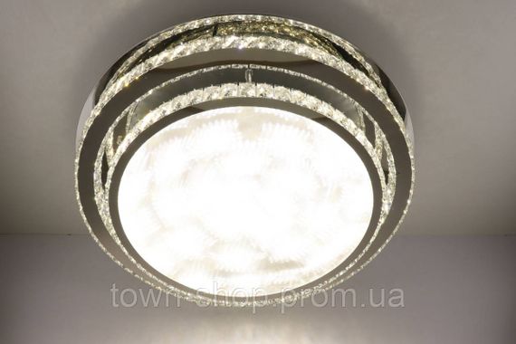 Люстра потолочная хрустальная LED с пультом C1875/800-ch Хром 18х80х80 см. | Зображення 6