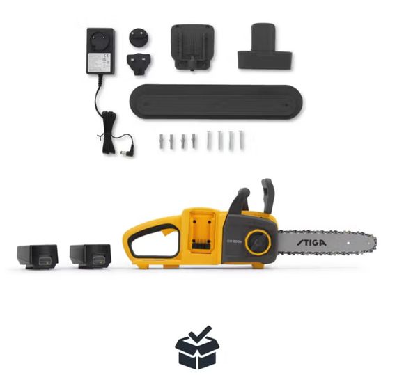 Пила ланцюгова акумуляторна STIGA безщіткова з АКБ та ЗП CS300eKit | Зображення 1