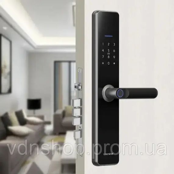 Дверной сенсорный замок с отпечатком пальца,умная биометрическая дверная ручка, 4 способа открытия | Зображення 4