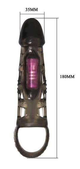 Насадка-презерватив з вібрацією PRETTY LOVE - Harrison Penis sleeve, BI-026209-1 sexstyle | Зображення 9