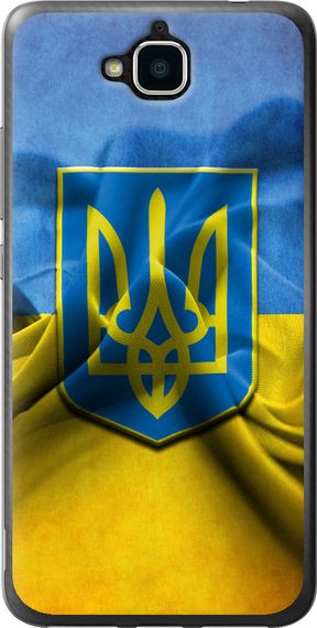 Чехол на Huawei Y6 Pro Флаг и герб Украины 1 "375u-355-17620"