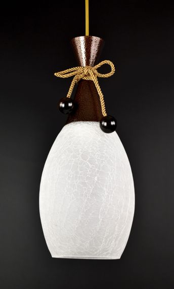 Люстра підвісна на 1 лампочку 25819 Коричневий 50-110х15х15 см. | Зображення 1