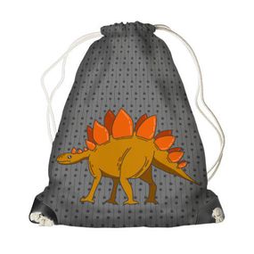 Рюкзак-мешок детский MINI Динозавр рыжий 26х36 см (DRM_17M067_SE)