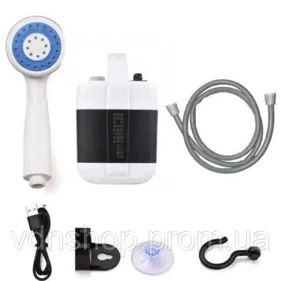 Полевой душ с аккумулятором, Душ для отдыха на свежем воздухе Летний переносной на аккумуляторе TA-17 | Зображення 2