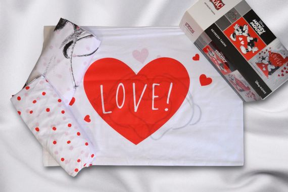 Постільна білизна TAC Disney 160×220 см Minnie And Mickey Lovely | Зображення 2