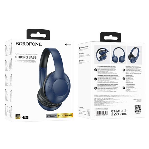 Бездротові навушники BOROFONE BO23 Glamour BT headset Blue | Зображення 3