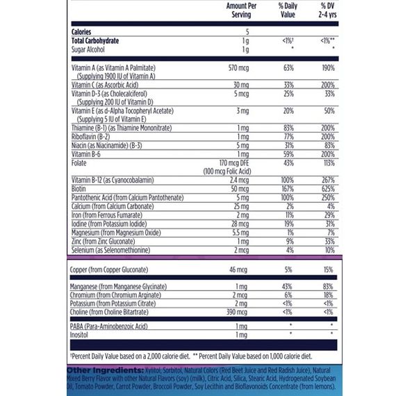Витаминно-минеральный комплекс для детей KAL MultiSaurus 90 Chewables Mixed Berry | Зображення 1